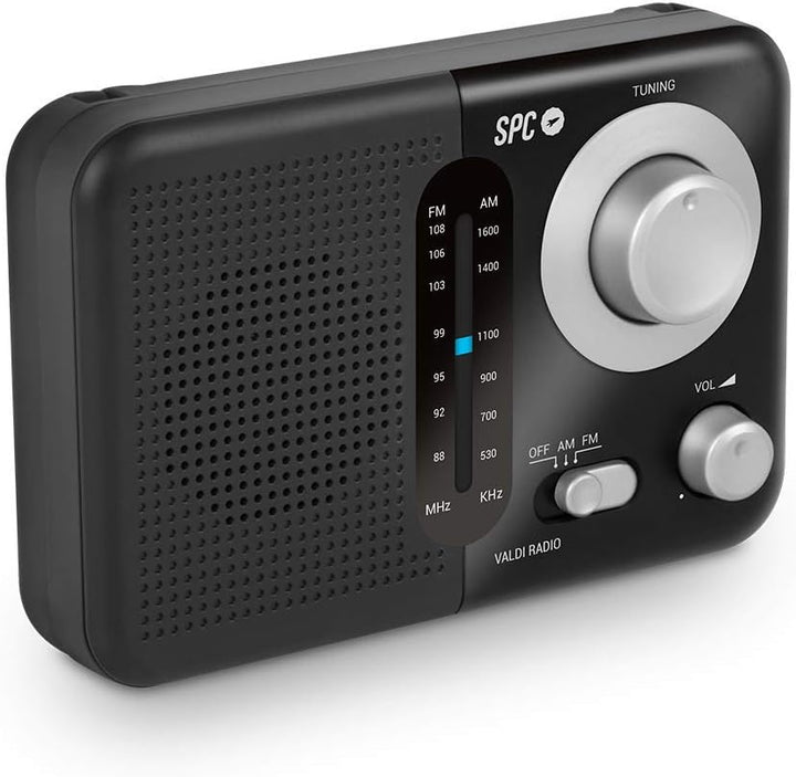 SPC VALDI – Tragbares Radio, mit Tragegriff, grosses Format, AM/FM-Zifferblatt, Gute Sichtbarkeit, g