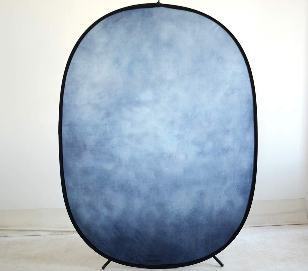Kate Walimex Falthintergrund1,5x2m Faltbarer Hintergrund Hellblau/Dunkelbrauner Hintergrund 1.5x2m B