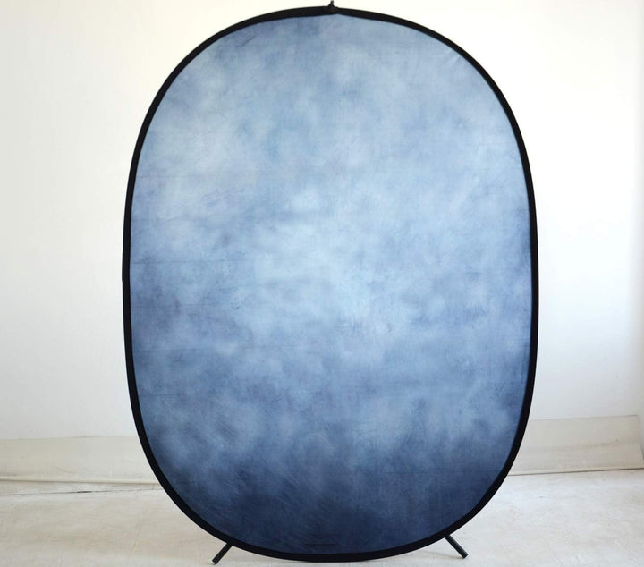 Kate Walimex Falthintergrund1,5x2m Faltbarer Hintergrund Hellblau/Dunkelbrauner Hintergrund 1.5x2m B