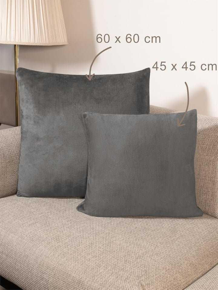 normani Weiche Flanell Dekokissen Kissenbezüge mit und ohne Füllung 45x45 cm Sofkissen Couchkissen W