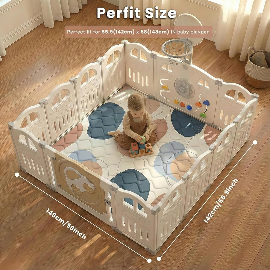 UBRAVOO Baby-Spielmatten, Krabbel-Laufgittermatte, Schaumstoff-Spielmatte für Babys und Kleinkinder,
