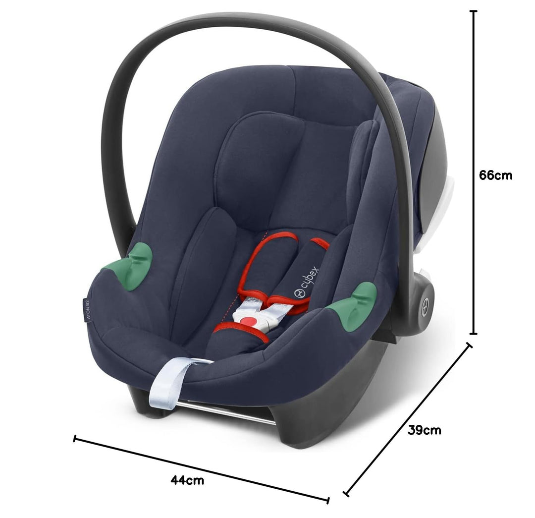 CYBEX Babyschale Aton B2 i-Size, Ab Geburt bis ca. 24 Monate, Max. 13 kg, Inkl. Neugeboreneneinlage,