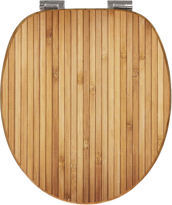 banjado Design WC Sitz Bambus Absenkautomatik 45,8x37,5cm - Toilettendeckel mit Absenkautomatik Holz