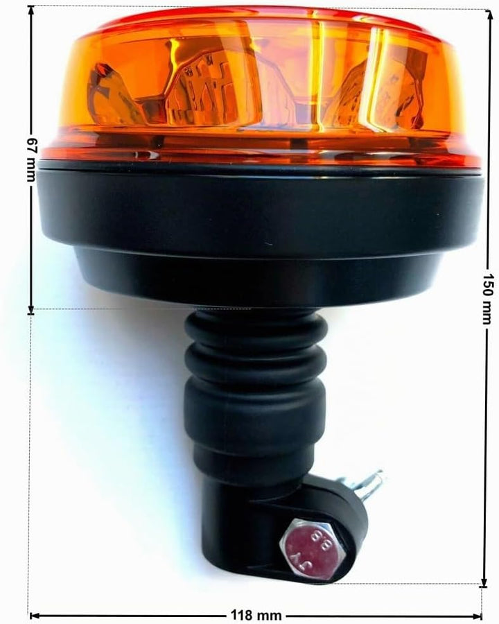 MelTruck® 2x LED Rundumleuchte 4 Blitzmuster Warnleuchte 12V 24V E9 für LKW PKW Traktor