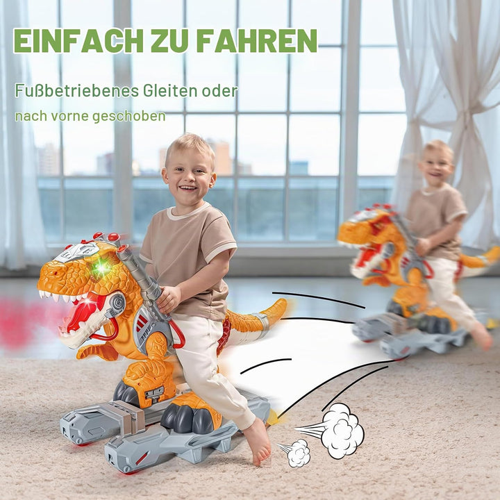 Kids Dinosaur Vehicles Electric Vehicles for Toddlers Orange Dino, Orange Dino