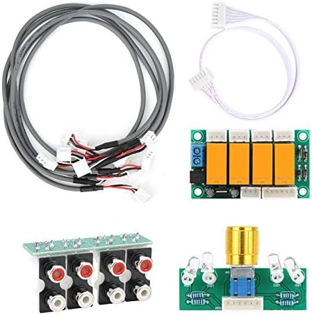 LiebeWH Audioeingangsschaltermodul, 4-Wege-Signalauswahlverstärkerrelais DC 7V-30V, AC 6V-20V