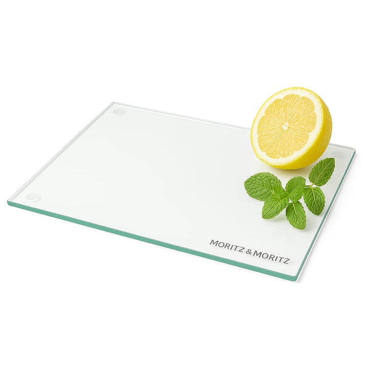 Moritz & Moritz Glasschneidebrett 40x30 cm - Kratzfestes & hygienisches Schneidebrett aus Sicherheit
