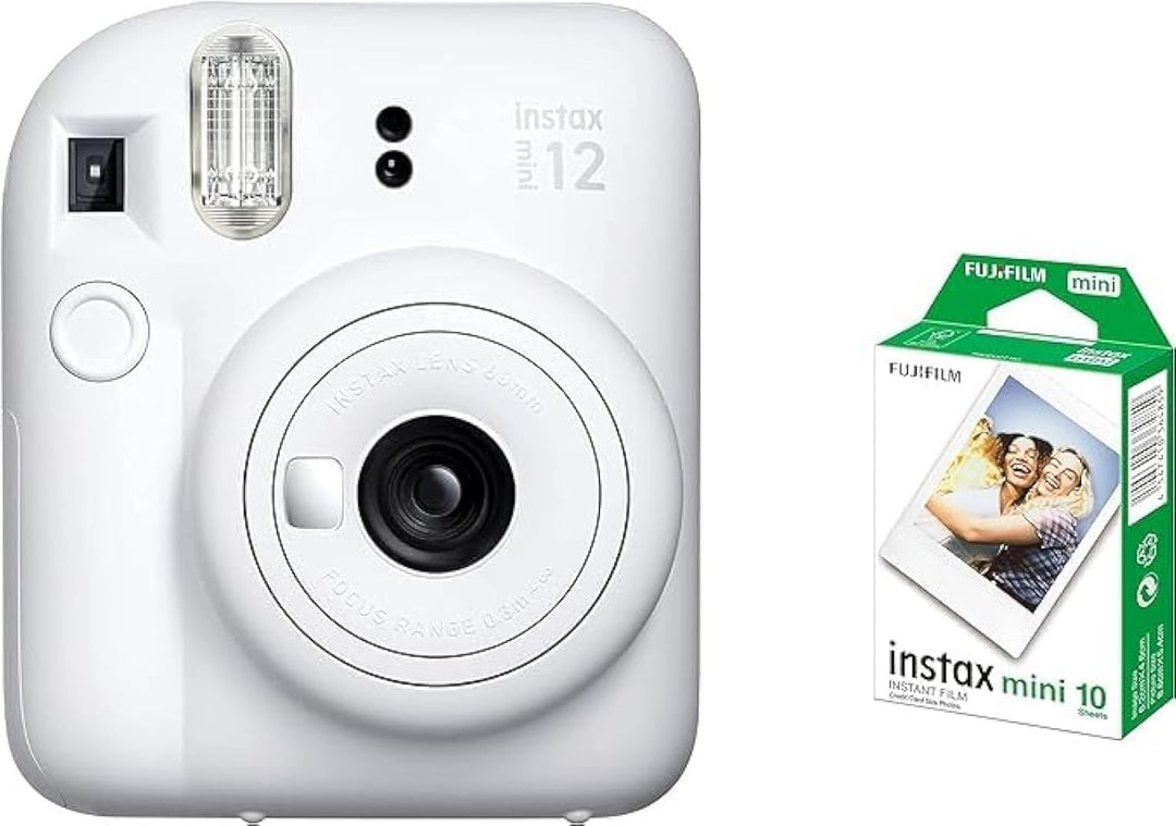 Fujifilm Instax Kamera Mini 12 weisser Ton mit 10 Folien