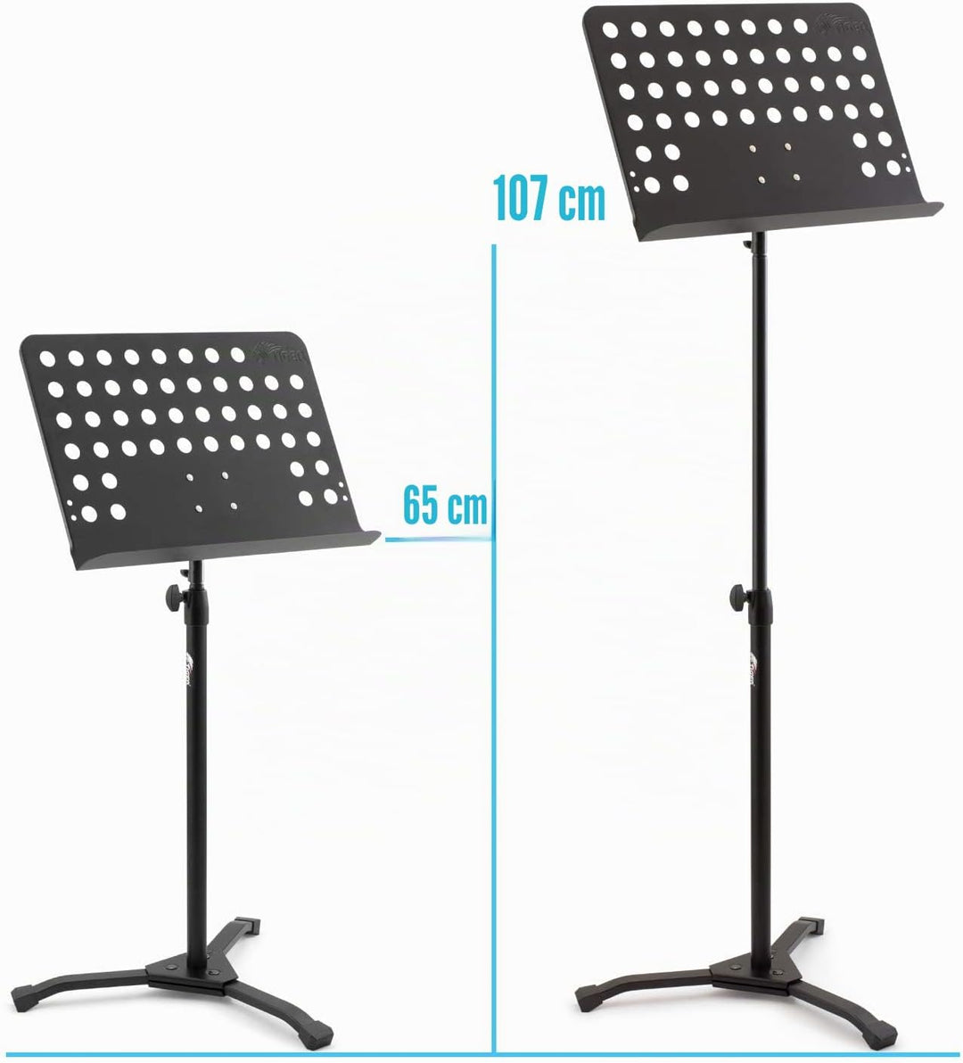 TIGER Orchesterpult Professioneller Ständer Schwarz Schwarz Pro Stand Single, Schwarz Pro Stand Sing