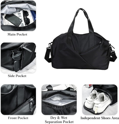 CORIOS Reisetaschen Duffle Bag für Herren/Damen Nylon Sporttasche Fitnesstasche Weekender Übernachtu