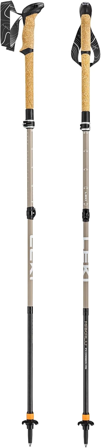 LEKI Makalu FX Carbon AS pale clay light-white-black 100 - 120 cm, pale clay light-white-black 100 -