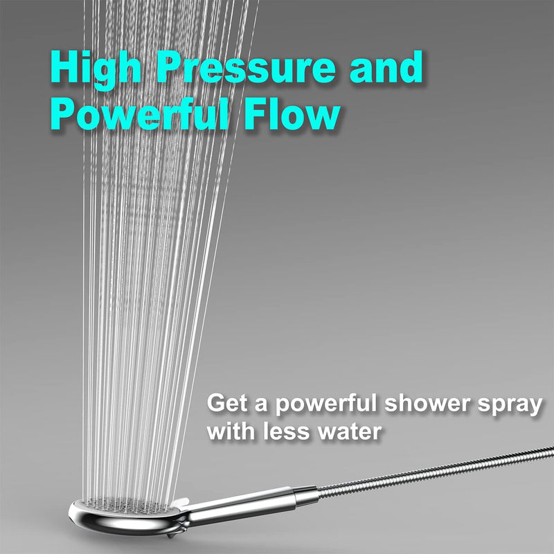 HONBOO Duschkopf mit Wasserstop, Grossem Brausekopf Dusche mit Duschkopf Absperrventil, Handbrause m