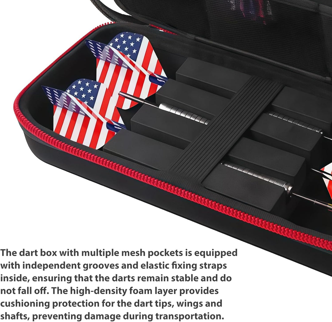 GOEDCH Dart Taschen: Darttasche für 16 Darts, Dartpfeiletui für 16 Darts und Weiteres Zubehör, Dart