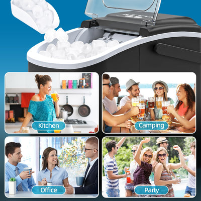 Eiswürfelmaschine Klein, PALINTH Eiswürfelmaschinen, 2 Grössen von Bullet Ice Cube Maker, Selbstrein