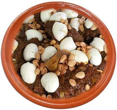 Marokkanische Tajine, Rund, Ø 30 cm, glasiert zum Kochen für 4-5 Personen, Tontopf, Gartopf, Schmort