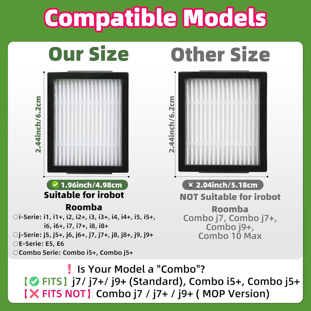 LOVECO 12 Stück Ersatzteile Kompatibel für iRobot Roomba i7 i7+ j7 j7+ E5 E6 E7 i8 i6 i5 i4 i3 i2 i1