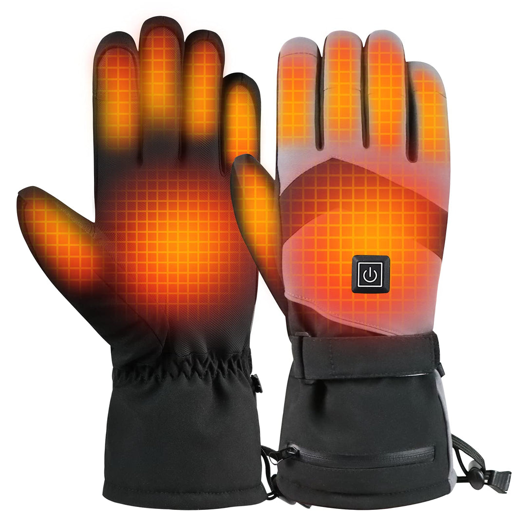 Beheizbare Handschuhe, 7.4V 3000mAh Beheizte Handschuhe für Damen Herren, wasserdichte Winddicht Tou