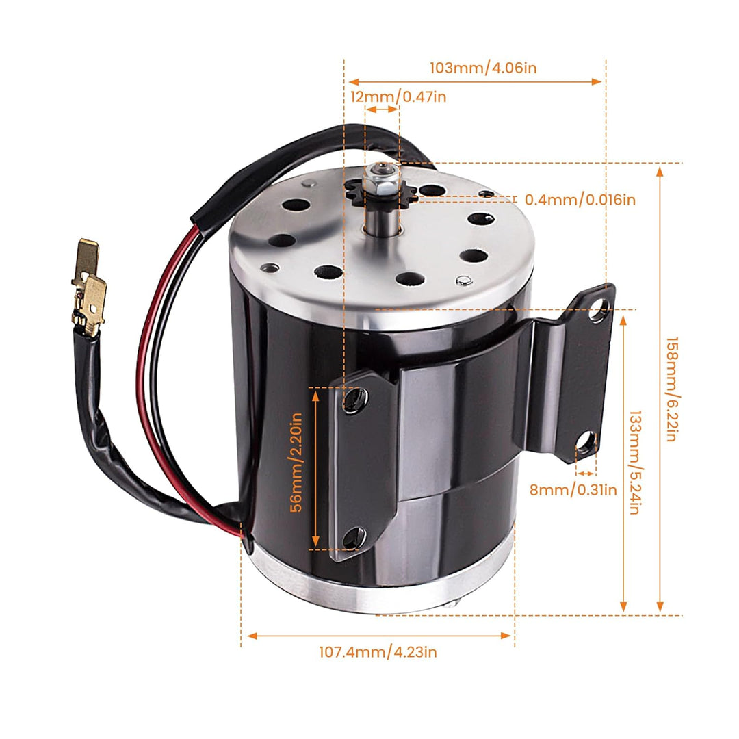 maXpeedingrods 500W 24V DC Motor E-Scooter Elektroroller Elektro Motor Mit Halterung Elektromotor fü