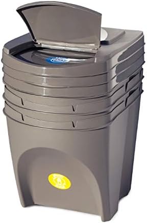 Mülleimer Abfalleimer Mülltrennsystem 75L - 3x25L Behälter Sorti Box Müllsortierer 3 Farben von rg-v