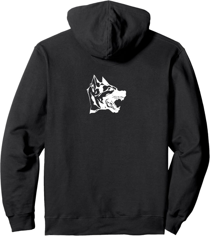 Angry German Shepherd - Vicious Dog Gothic Biker Style Gothic Pullover Hoodie
