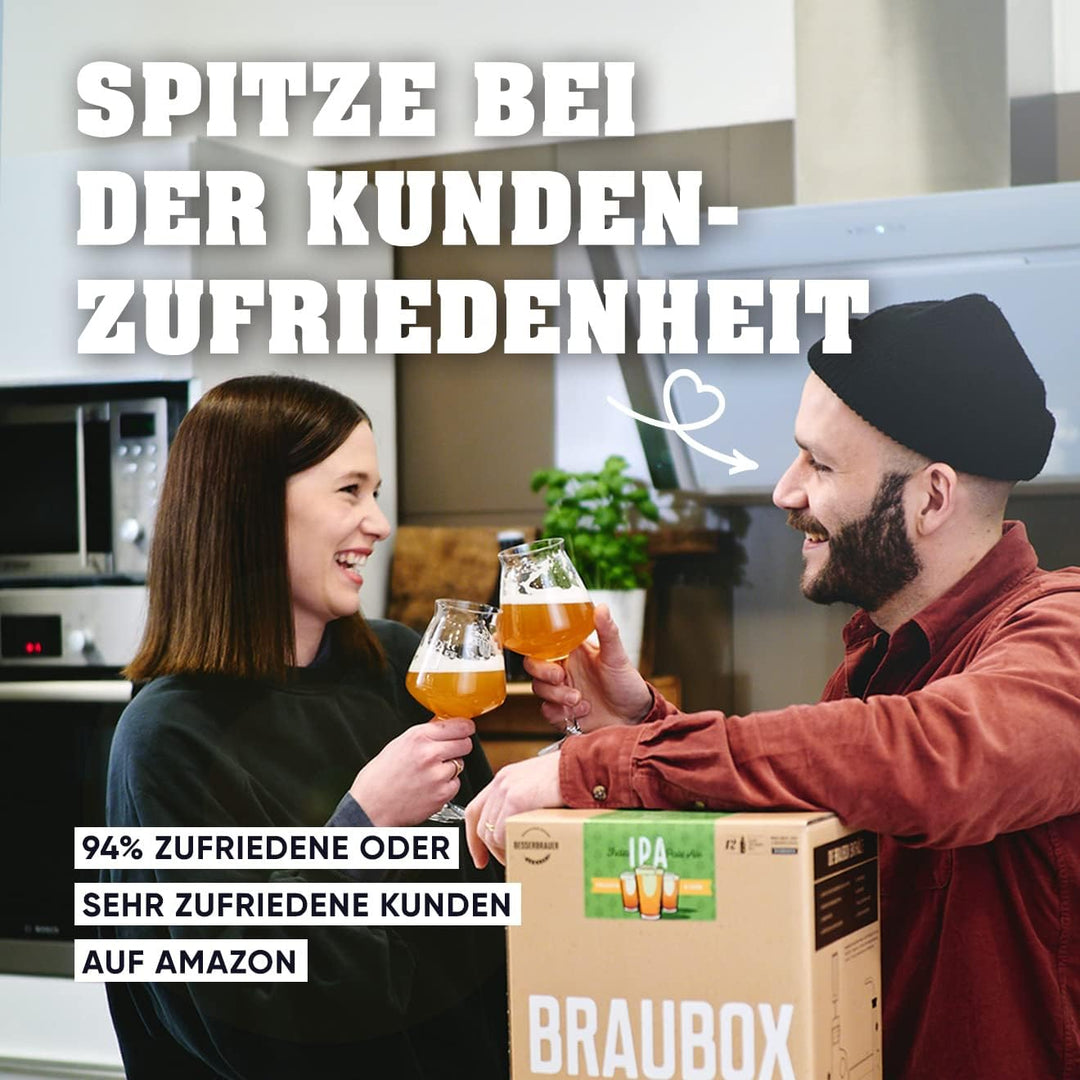Braubox®, Sorte Helles | Bierbrauset für die Küche | mit 5-Liter-Gärflasche | wiederverwendbar | Erf