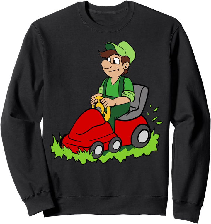 Lustig Gärtner Garten Gärtnern Rasen Gras Mähen Rasenmäher Sweatshirt