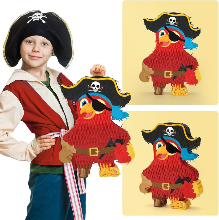 WERNNSAI Piraten Pinata - Piraten Pinata Geburtstag Deko Junge Kinder Pirat Piñata mit Stock Augenbi