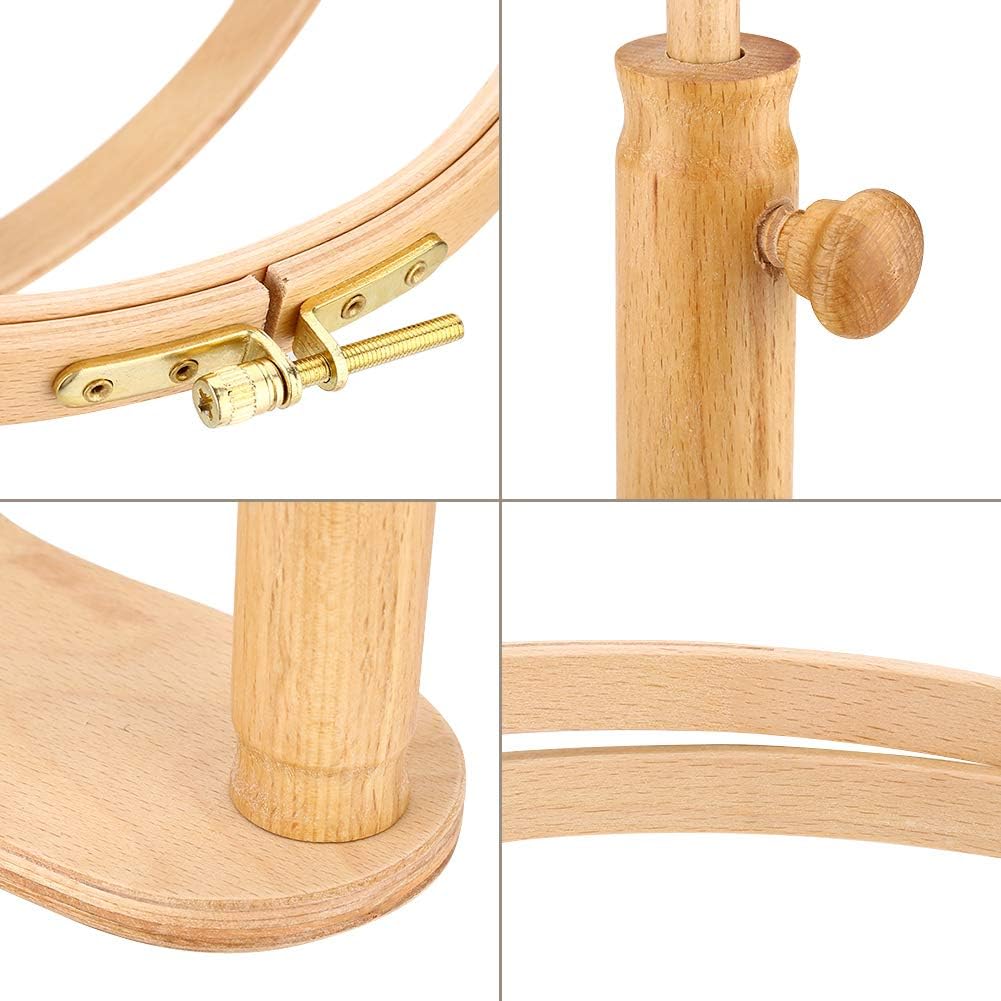 Stickerei Ständer Hoop Einstellbare Holz Stickrahmen Kreis Holzrahmen Kreuzstich Rack Stand Sewing T
