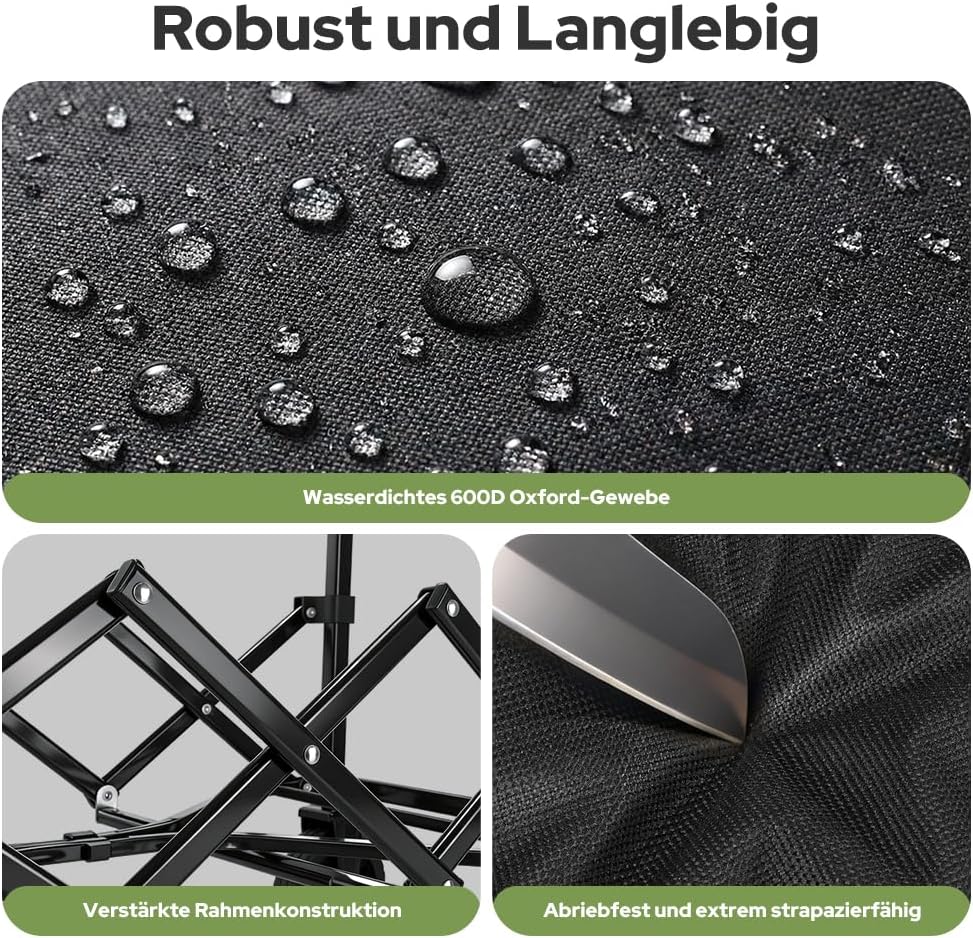 SLIDBEAT Bollerwagen Faltbar 120L 100KG, Abnehmbarer Stoffbeutel Faltbarer Bollerwagen All Terrain R