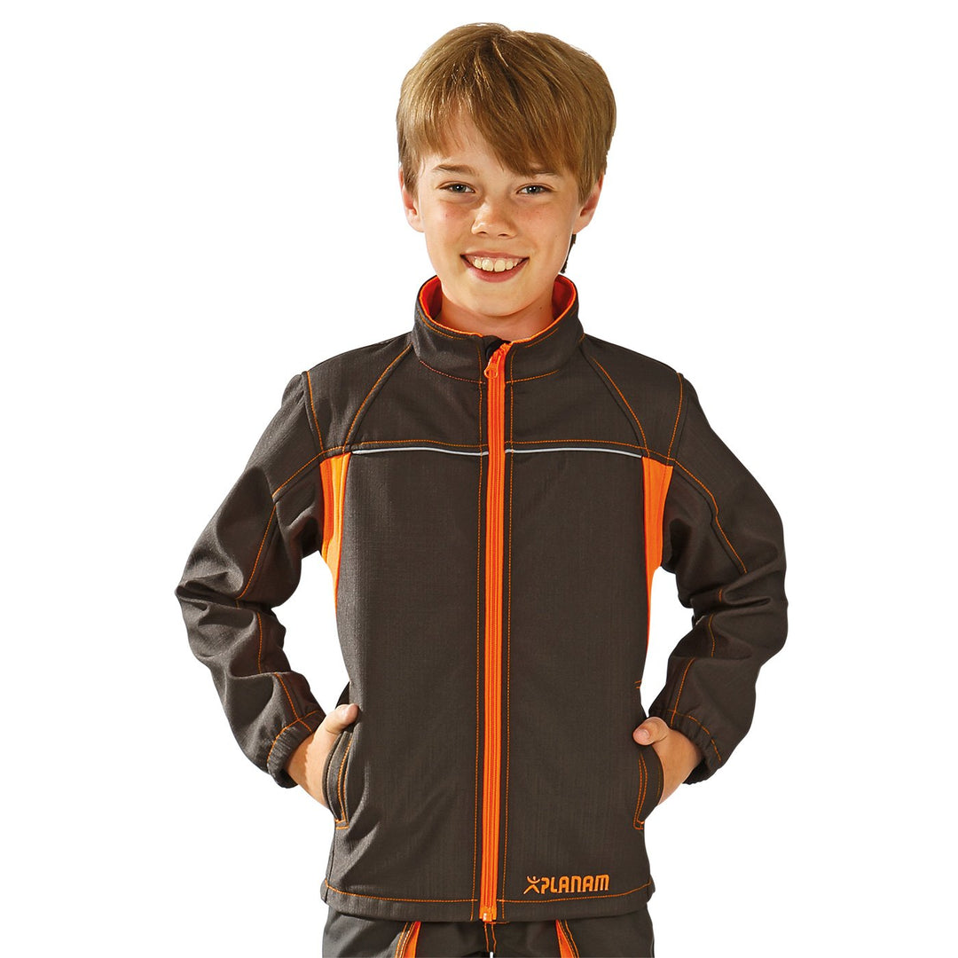 Grösse 158/164 Kinder Planam Junior Softshelljacke oliv orange Modell 6132 Oliv/Orange 158, Oliv/Ora