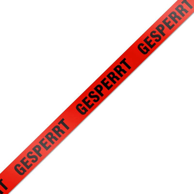 Klebeband Packband GESPERRT 6 Rollen rot mit schwarzem Druck - 50 mm breit x 66 m lang, 6 Rollen
