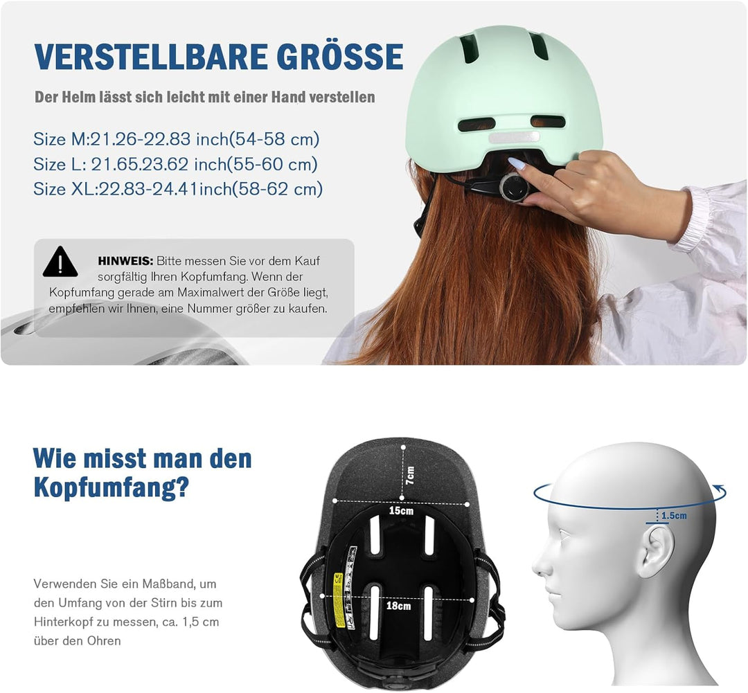 Shinmax Fahrradhelm für Damen und Herren, Einstellbarer Helm mit Visier & Sonnenschutz, Leicht & Bel