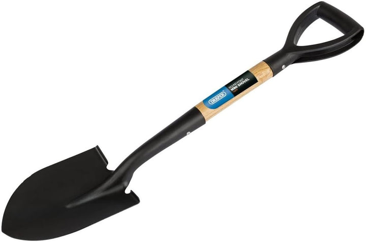 Draper 15072 Round Point Mini Shovel with Wood Shaft, 0 V, Black Runde Spitze, Runde Spitze