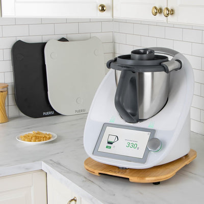 PUERSI Gleitbrett für Thermomix TM6/TM5, 2te Generation, Brett für Thermomix mit Rollen, Leicht Glei