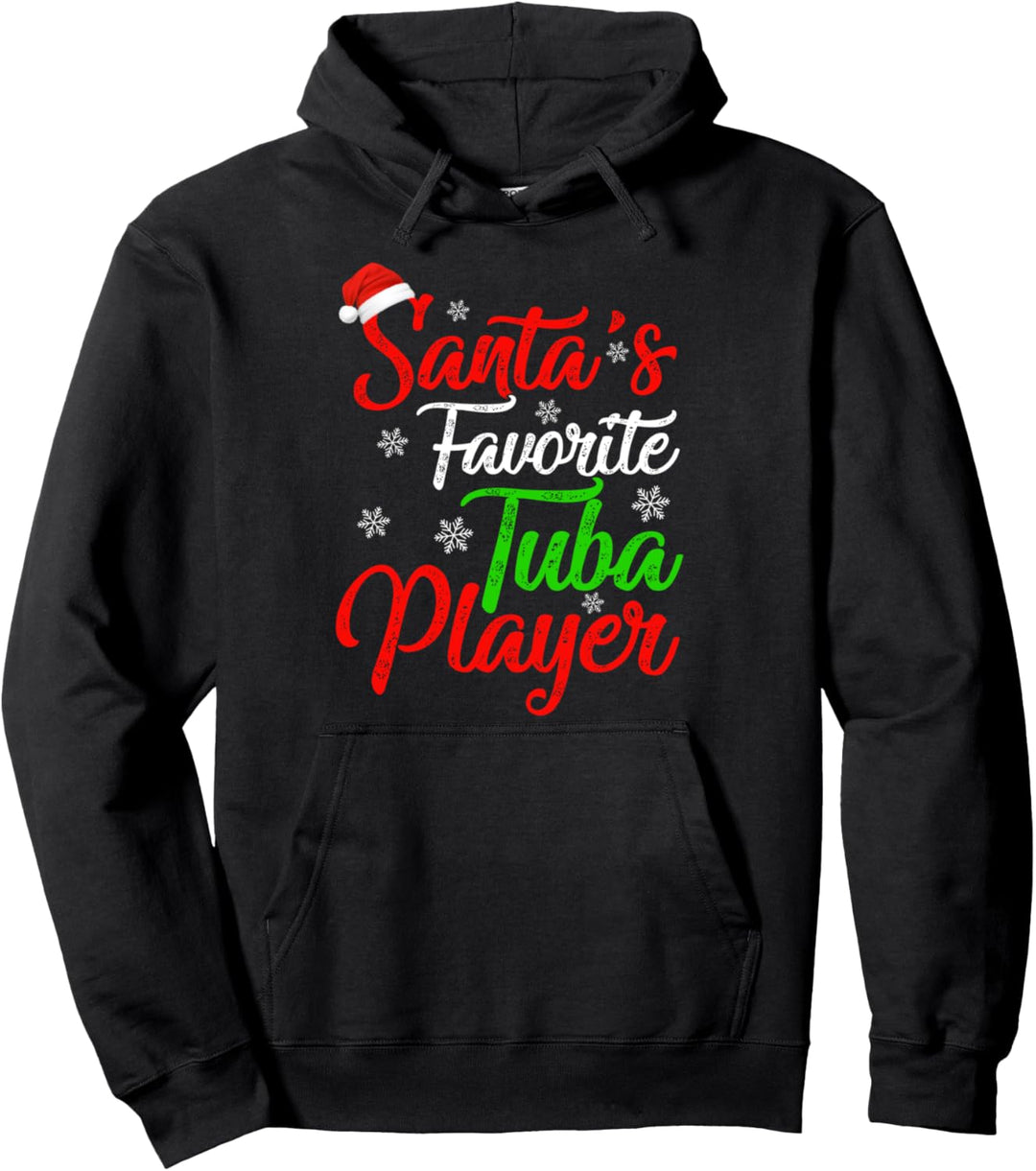 Lustiger Weihnachtsmann-Tuba-Spieler Weihnachten Pullover Hoodie