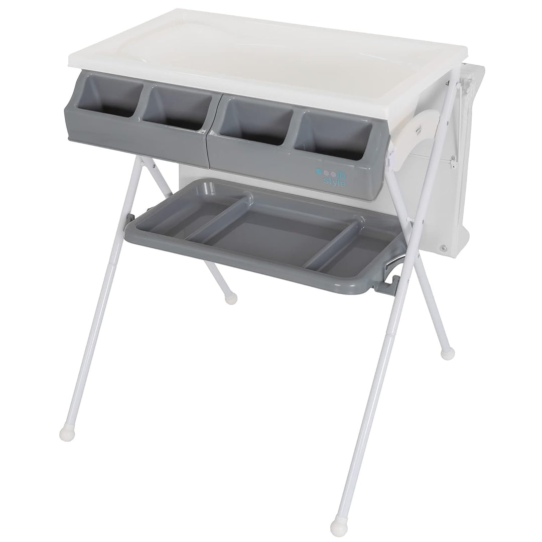 ib style Koa 2-in-1 Wickeltisch mit Badewanne, mobile Wickelkombination, Klappbar, Grosse Wickelaufl