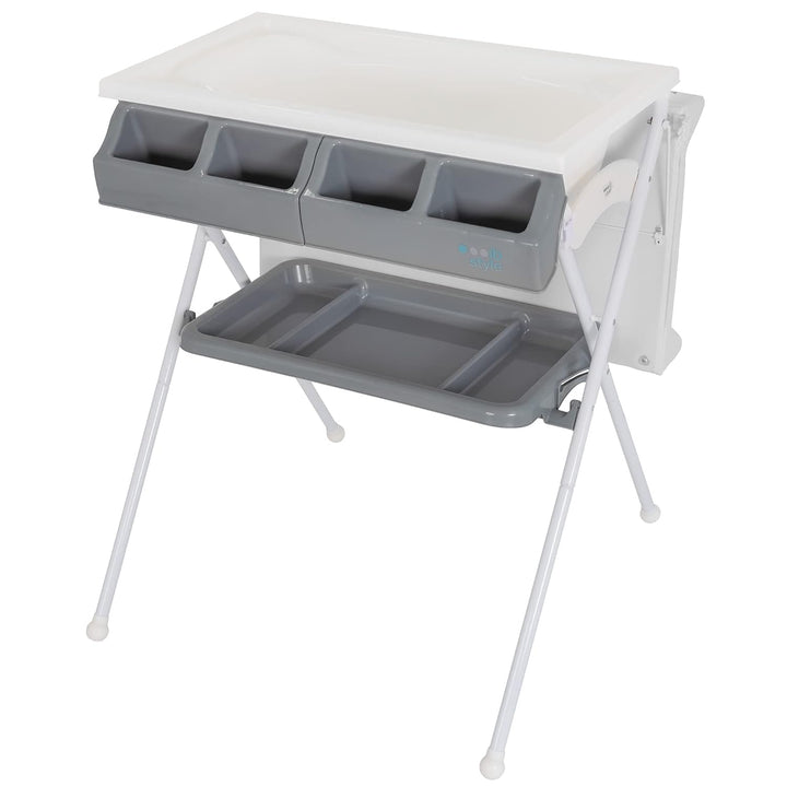 ib style Koa 2-in-1 Wickeltisch mit Badewanne, mobile Wickelkombination, Klappbar, Grosse Wickelaufl