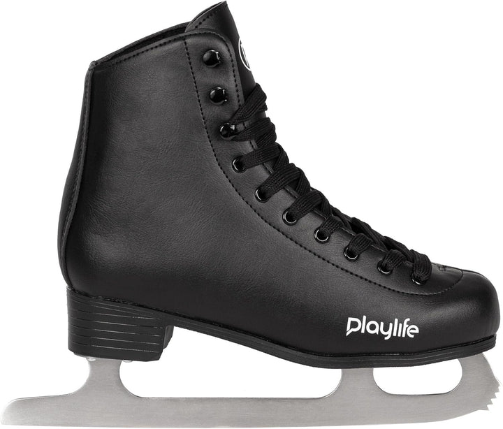 Playlife Classic Black Ice Skate – Schlittschuhe für Damen & Herren, wasserabweisendes Kunstleder, w