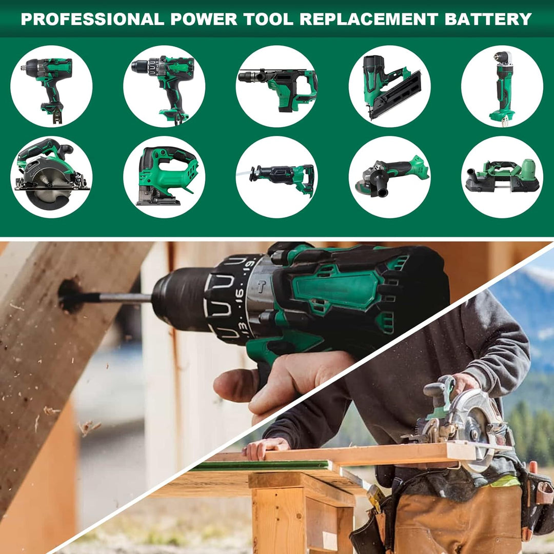 LabTEC 2 Packs BSL1830 Batterie für Hitachi, 18V 5000mAh Lithium Akku für Hitachi BSL1815 BSL 1815X