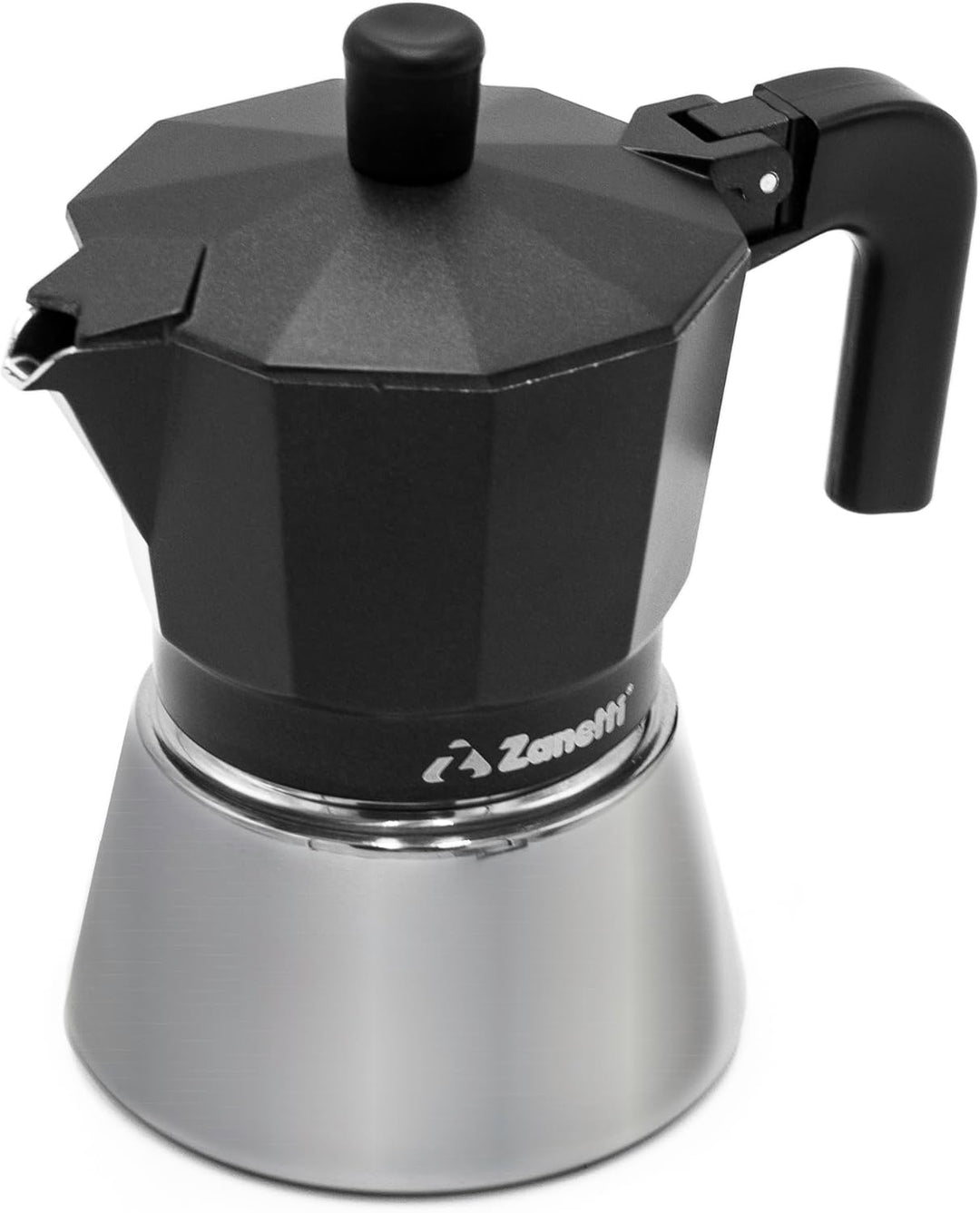 Zanetti, Star Espressokocher, Induktion, 3 Tassen, Espressokocher mit Kessel aus Edelstahl und Ergon