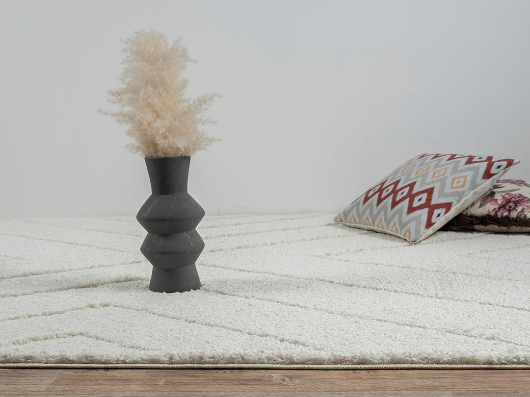 the carpet Velvet eleganter Designer Teppich Wohnzimmer, weicher &amp; pflegeleichter Hochflor Wohnzimme