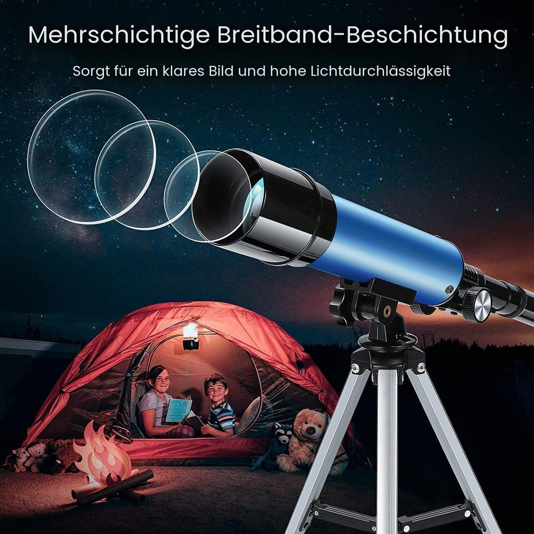 Astronomisches Teleskop für Kinder, Uverbon Teleskop für Astronomie, Teleskop, Zoom, 90 x HD, räumli