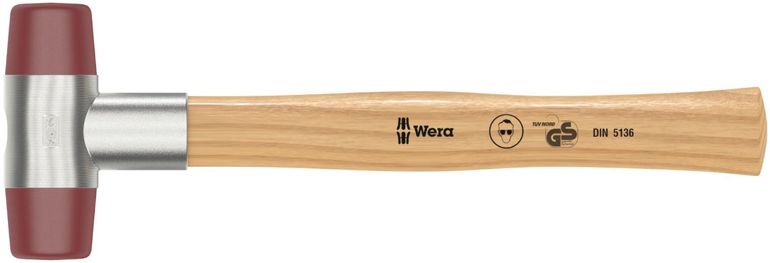 Wera 102 Schonhämmer mit Köpfen aus Uretan, # 4 x 35 mm, Wera 05000520001, # 4