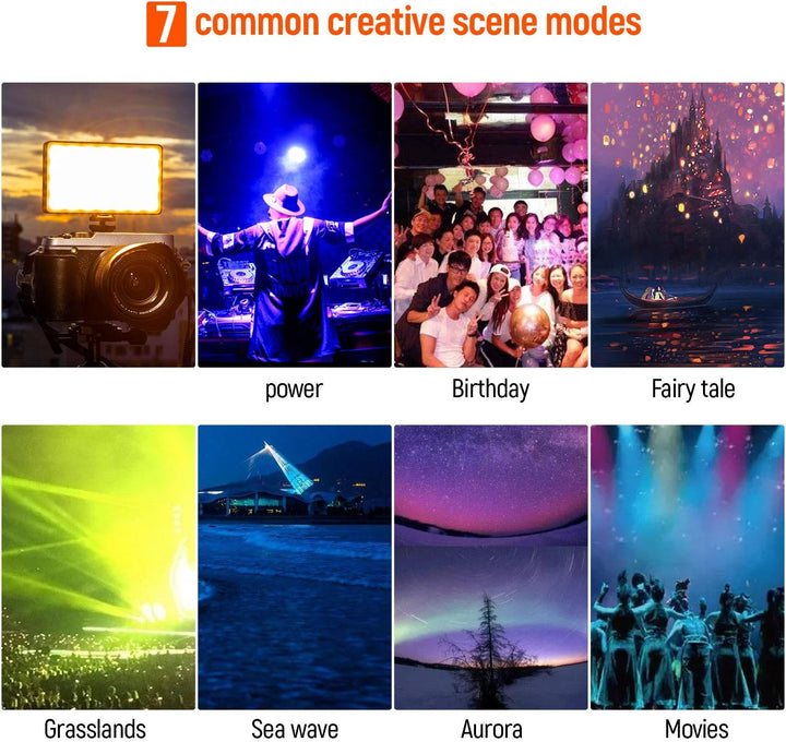 RB08P Led Videoleuchte RGB Zweifarbig 2500K ~ 8500K Video Licht Kamera Videolicht Einstellbar für Se