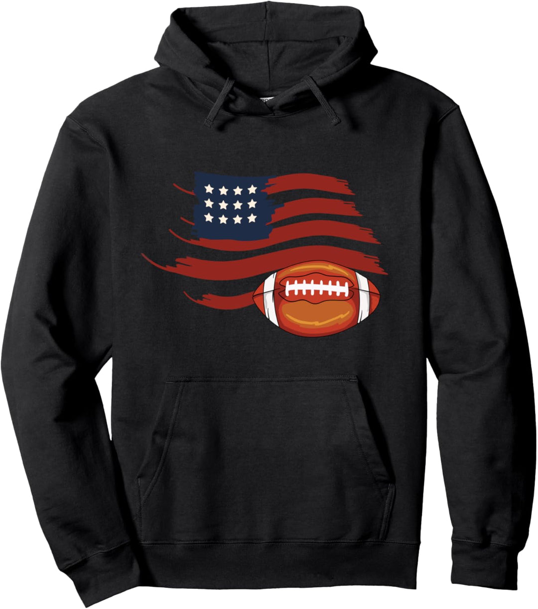 American Football US-Flagge Pullover Hoodie