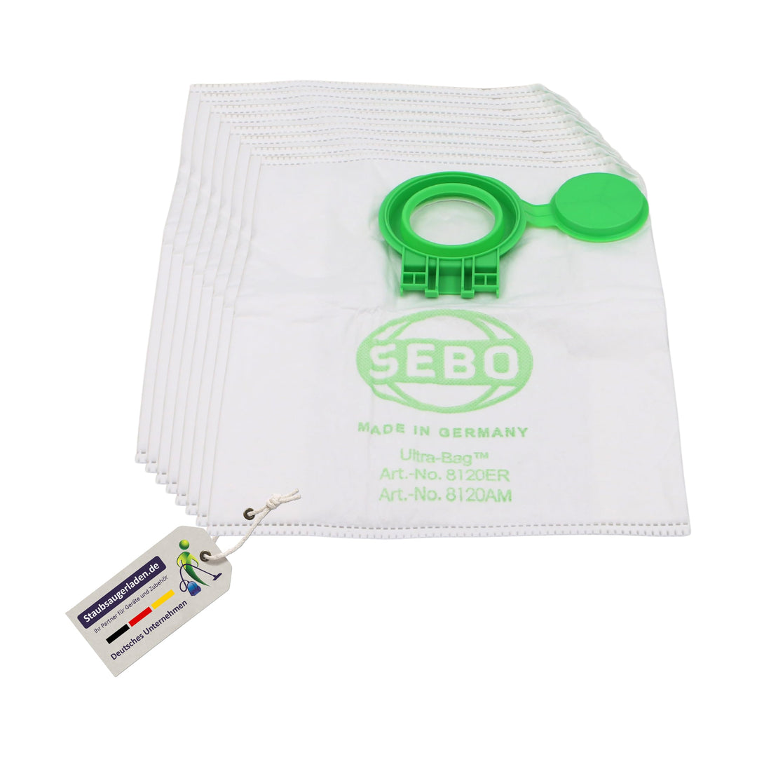 Staubsaugerladen.de - Original Sebo Filterbox D 8120ER – 8 Ultra-Bag Filtertüten, Staubsaugerbeutel