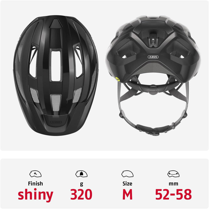 ABUS Rennradhelm Macator MIPS - Fahrradhelm für Einsteiger mit Schirm - geeignet für Zopfträger/-inn
