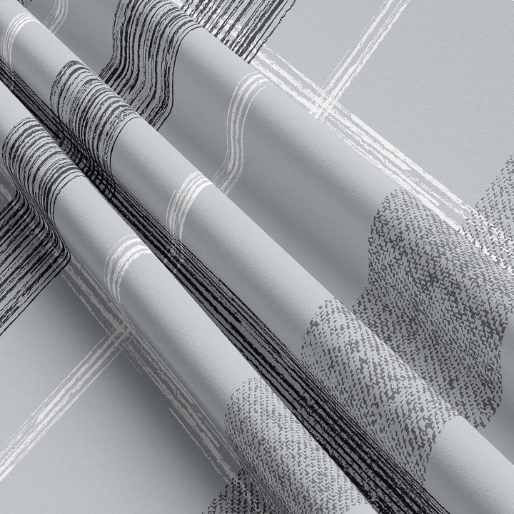 Leonado Vicenti Bettwäsche Baumwolle Grau Gestreift Set Schlafzimmer Garnitur Wendebettwäsche Streif