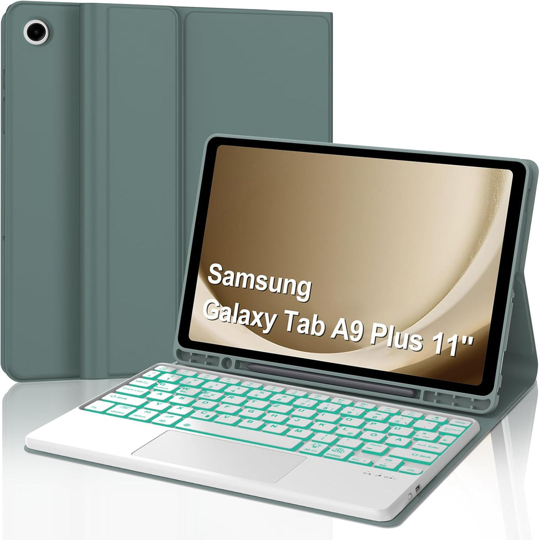 Tastatur für Samsung Galaxy Tab A9 Plus 11" con Touchpad, Hülle mit Tastatur für Samsung Tab a9+ 202