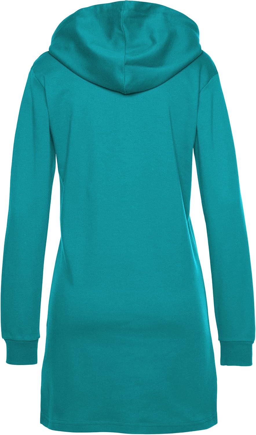 Damen Hoodie Kleid Herbst Langarm Sweatshirts Kapuzenpullover Streetwear Jumper Pullover Mini Kleide